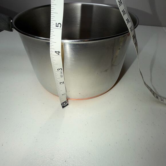 Revere Ware Copper Bottom 3 Piece Saucepots Stainless Steel No Lids 1801 USA VTG - Picture 11 of 12